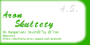 aron skultety business card